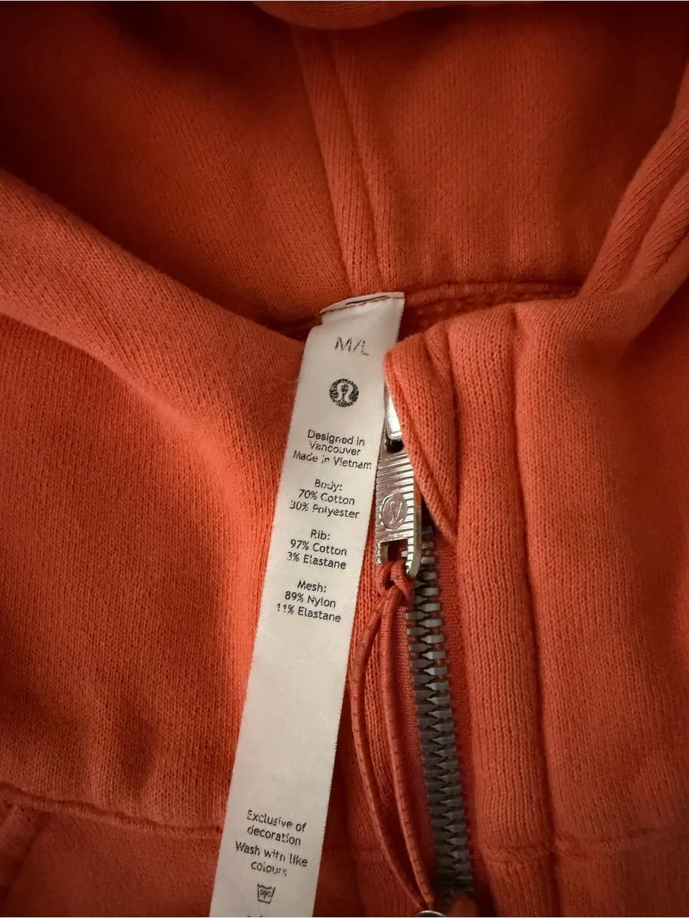 lululemon athletica Orange Scuba Half-Zip Hoodie